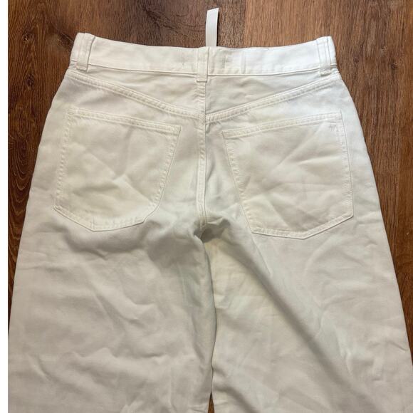 NWT Madewell Petite Superwide-Leg Jeans: Airy Denim Edition In Tile White 27P - Picture 9 of 10